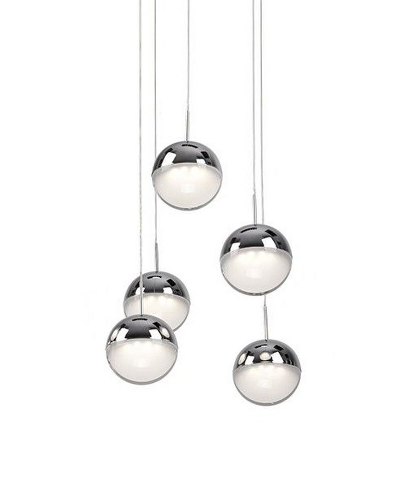 3.88 Inch 5W 1 LED Pendant Kuzco Lighting 402801CH-LED Pluto Chrome Finish with Clear Acrylic/Frosted Glass 3.88 Inch 5W 1 LED Pendant Kuzco Lighting 402801CH-LED Pluto Chrome Finish with Clear Acrylic/Frosted Glass
